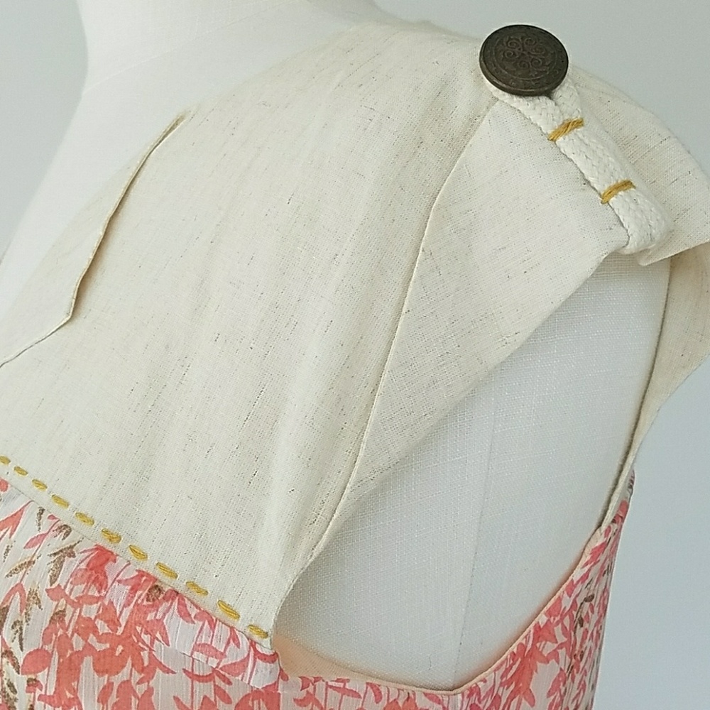 Make Me Coral Mini Leaf Dress - Picture 5 of 8